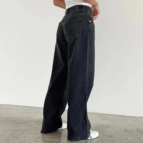 Джинсы свободные Low Rise Baggy, черный — фото 2
