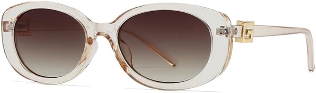 

Солнцезащитные очки с защитой от УФ-излучения UV400 | Овальная оправа "кошачий глаз" | Линзы конфетных цветов для занятий спортом на открытом воздухе и вождения DSVIGF, Beige