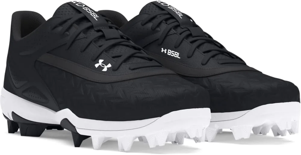 Бейсбольные кроссовки Under Armour для мальчиков Leadoff Low Rm Jr 3.0, черно-белый — фото 3