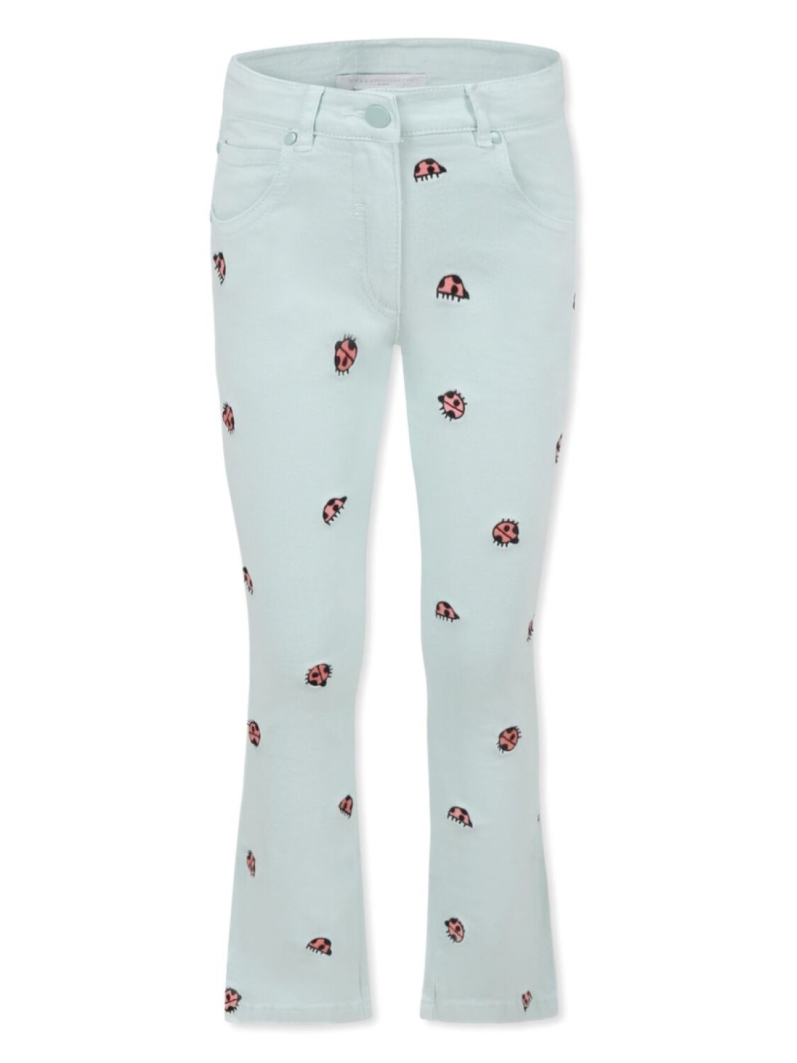 

Джинсы с вышивкой божьей коровкой Stella McCartney Kids, зеленый