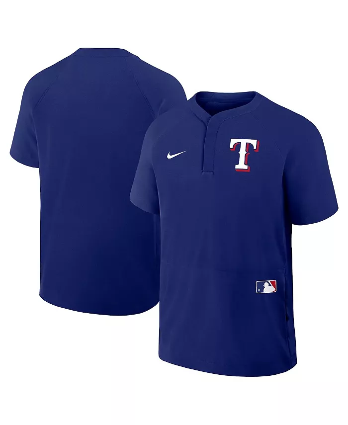 

Мужская толстовка с коротким рукавом-реглан Royal Texas Rangers Authentic Collection Nike