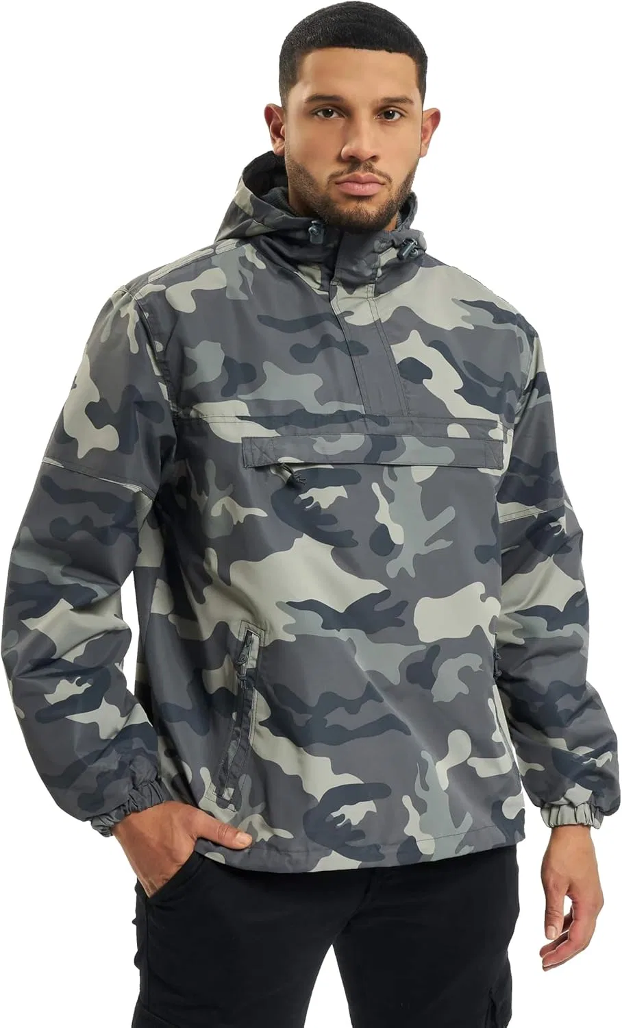 Ветровка мужская Brandit Summer Windbreaker, цвет Gray Camo — фото 3