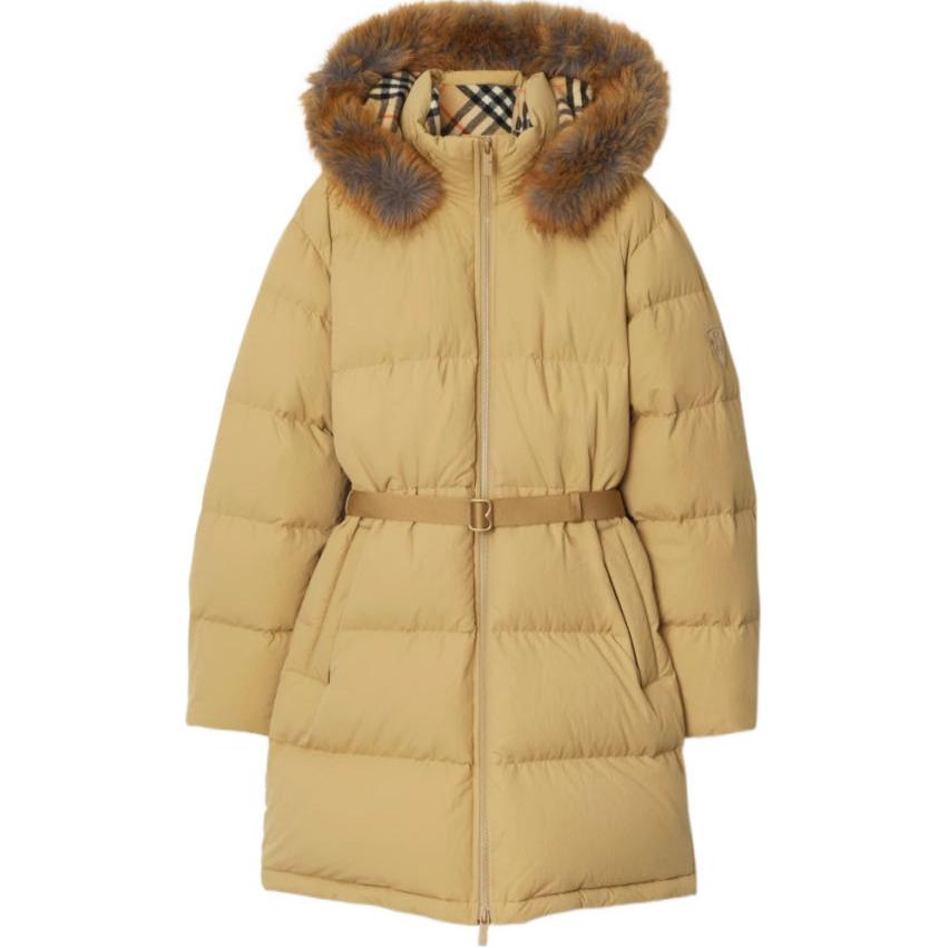 

Пуховое пальто Burberry, коричневый