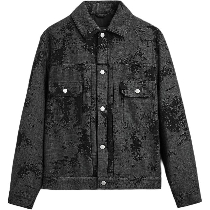 

ZARA Джинсовая куртка мужская черная, Black