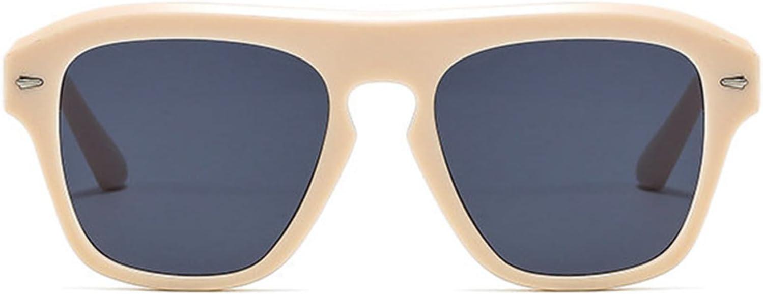 

Солнцезащитные очки Willochra большого квадратного размера для женщин, солнцезащитные очки-пилот для женщин и мужчин, модные прямоугольные солнцезащитные очки для активного отдыха оранжевого цвета, Off-white