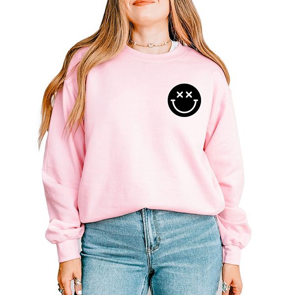 

SWSmiley i'm a cool mom smiley face front and back - женский графический свитшот Simply Sage Market, Light Pink, Зеленый, SWSmiley i'm a cool mom smiley face front and back - женский графический свитшот Simply Sage Market, Light Pink