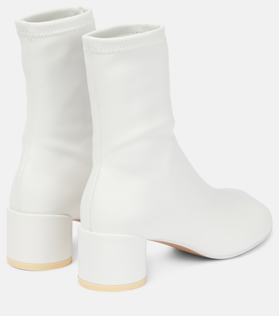 Анатомические ботильоны из искусственной кожи Mm6 Maison Margiela, белый — фото 3