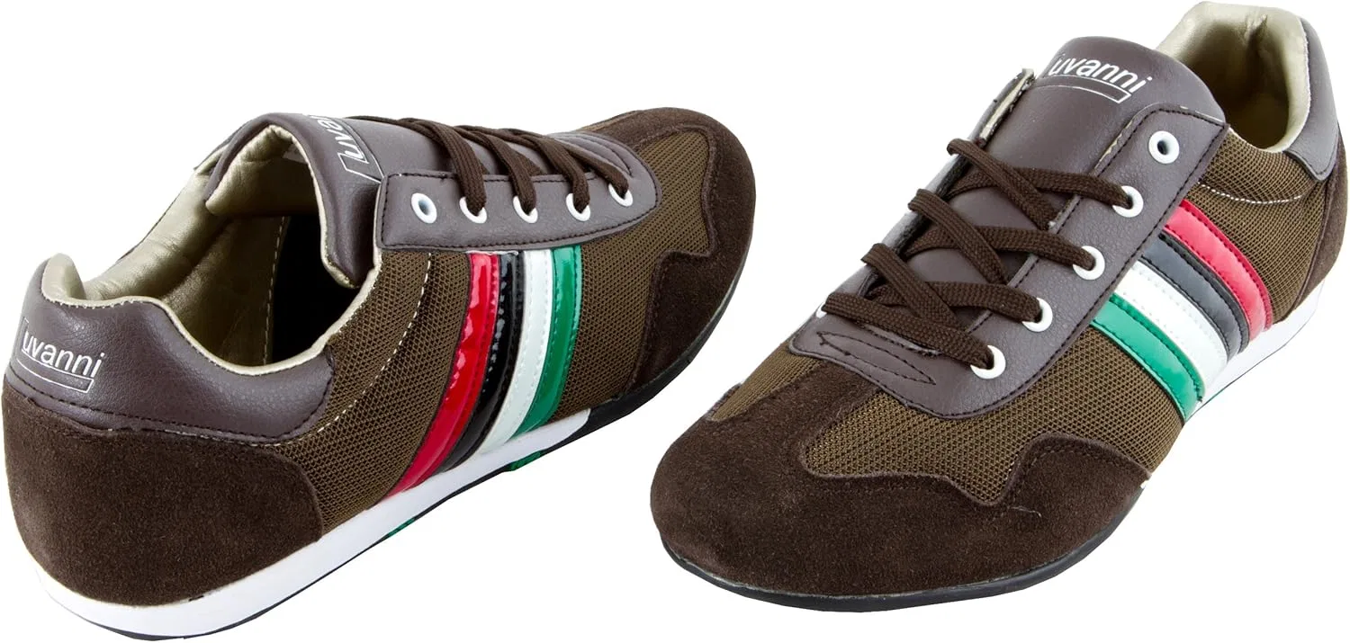 Мужские кроссовки Luv Anni Trainers Casual Shoes With Genuine Leather Trainers Luvanni, Brown