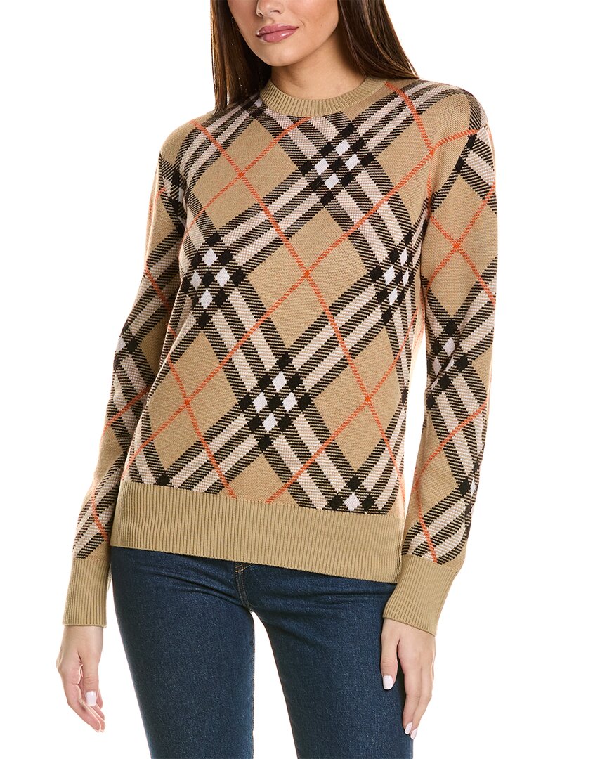 

Свитер Burberry из смеси шерсти и мохера, цвет sand