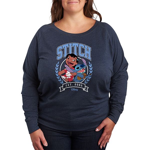 

Футболка с длинным рукавом Lilo & Stitch collegiate est 2002 french terry plus size Disney, Heather Indigo, Фиолетовый, Футболка с длинным рукавом Lilo & Stitch collegiate est 2002 french terry plus size Disney, Heather Indigo