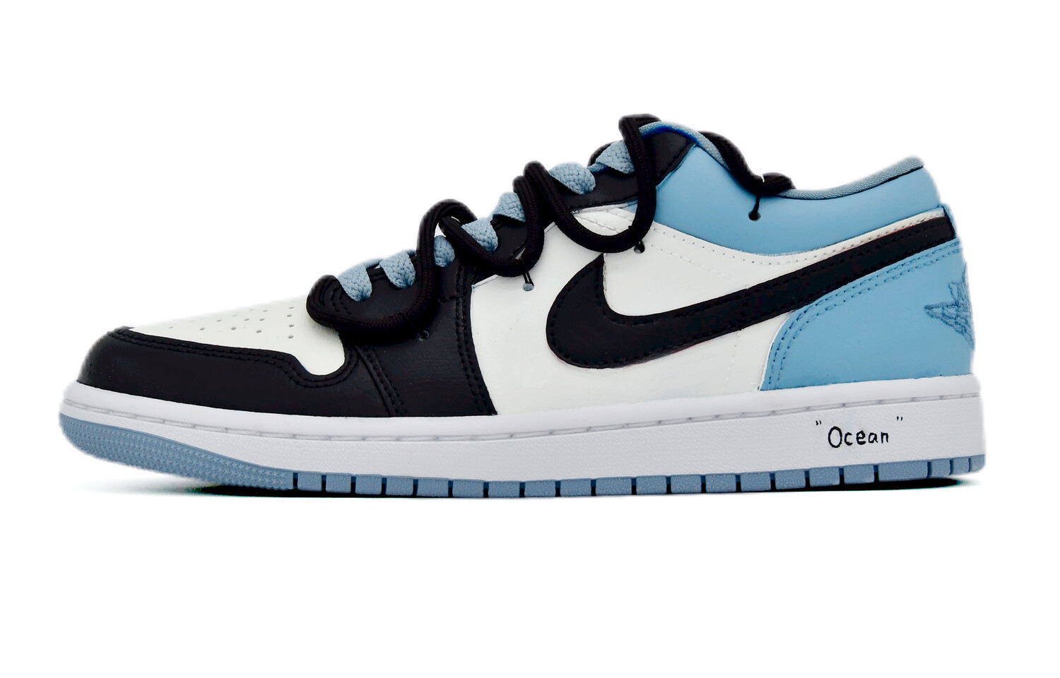 

Кроссовки Air Jordan 1 Vintage Basketball Shoes Women's Low-top Blue/black, синий