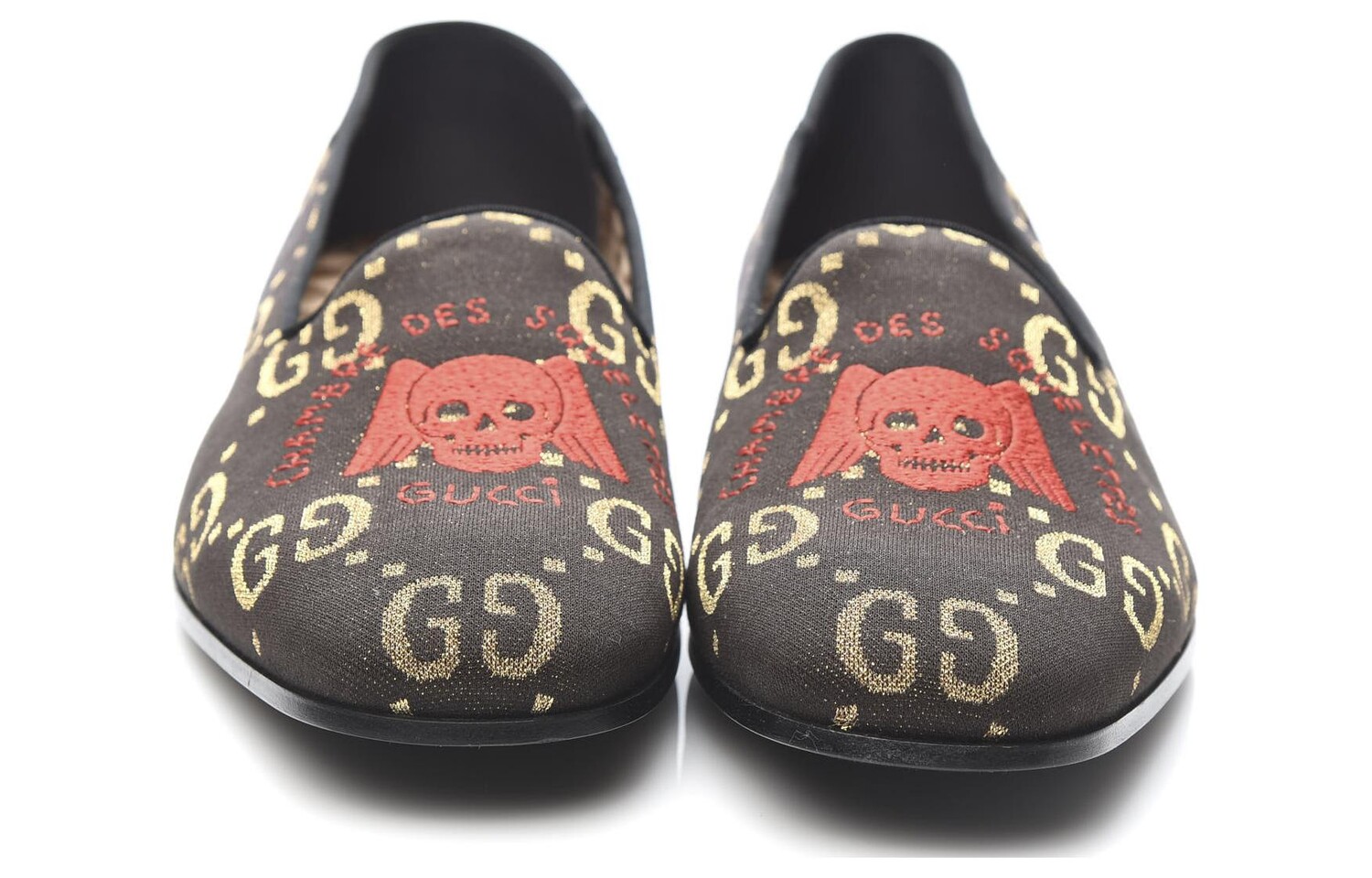 Туфли женские Gucci с логотипом, коричневый — фото 4