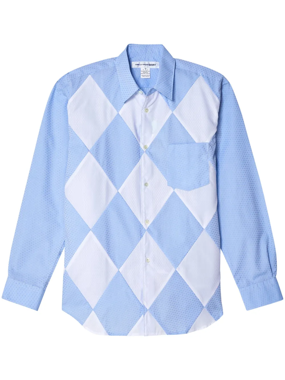 

Рубашка с узором аргайл Comme Des Garçons Shirt, синий