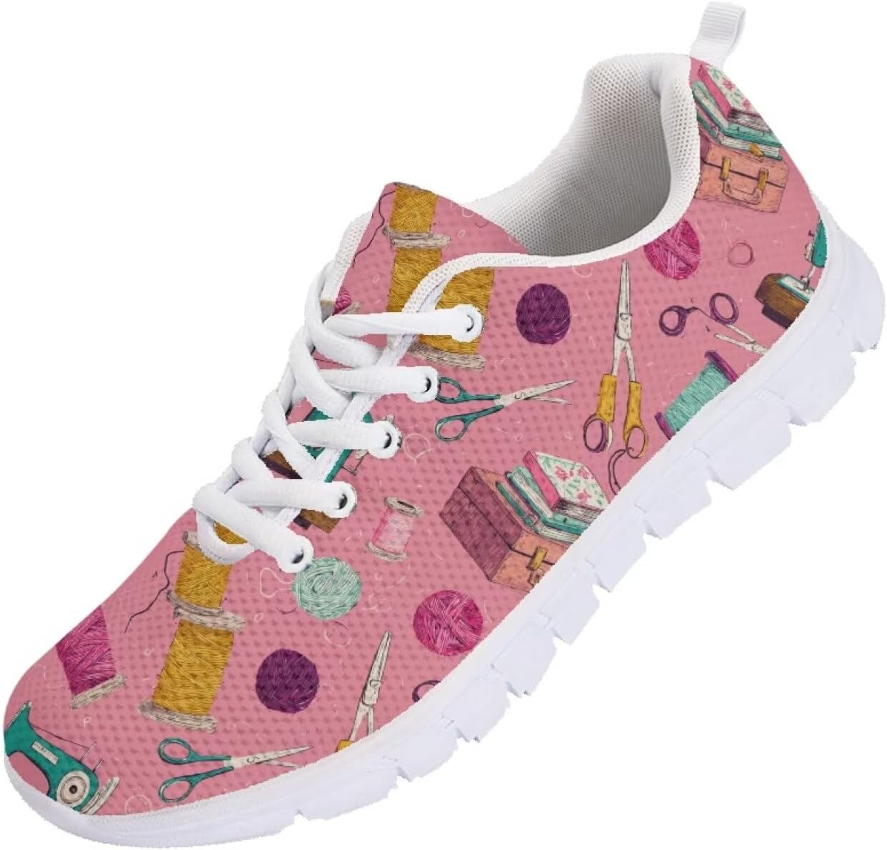 

Мужские кроссовки Funnydude с забавным принтом, легкие и дышащие, для бега и зала, осенние, Cartoon Sewing Machine B