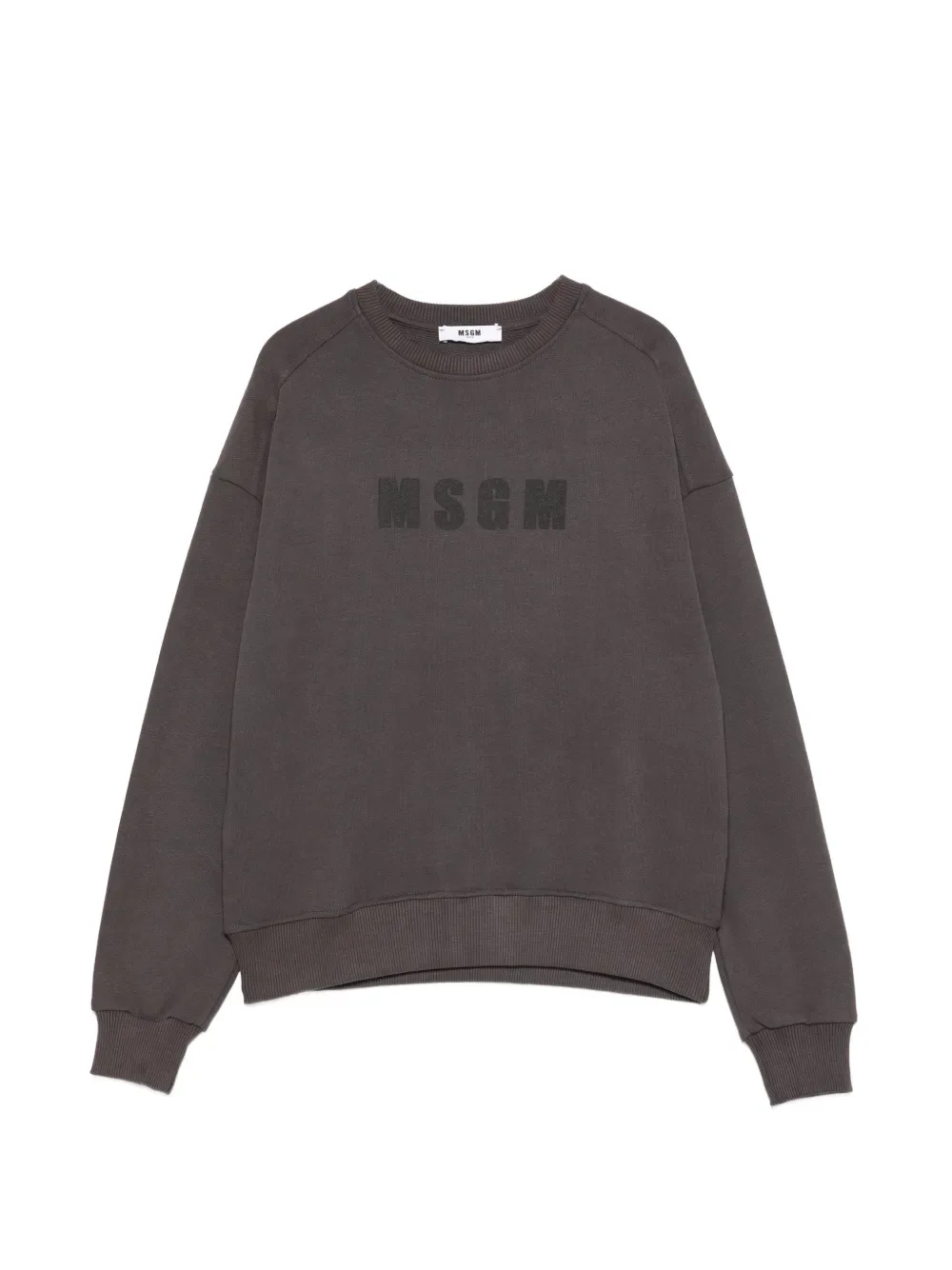 Свитшот с логотипом MSGM Kids, серый