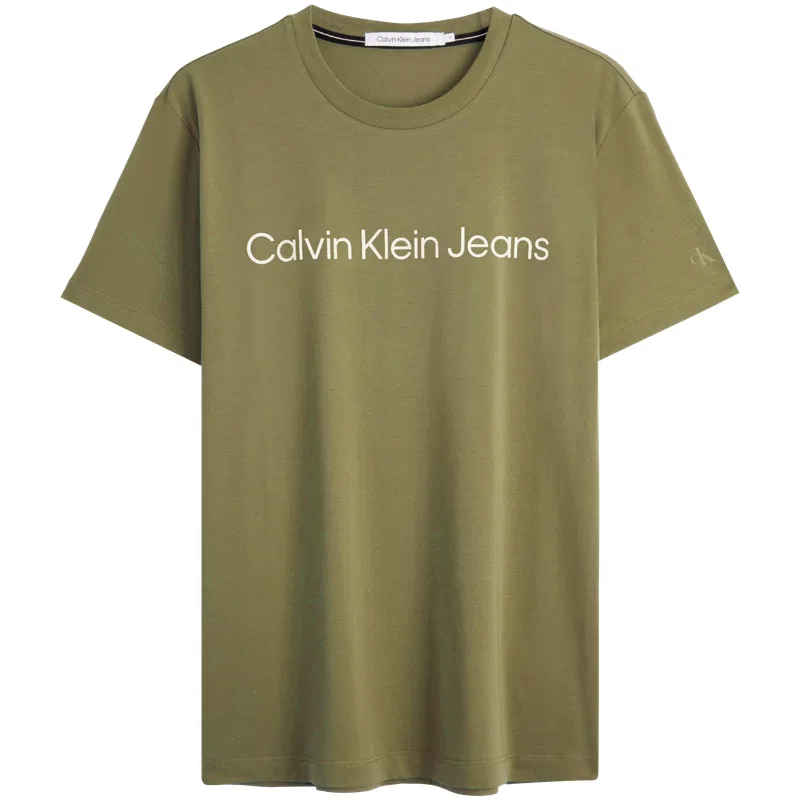 Футболка с круглым вырезом Calvin Klein Men's прямая посадка Rosemary Green
