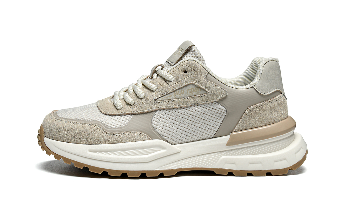 

HLA Износостойкие мужские низкие кэжуал кеды бежевые, цвет Beige