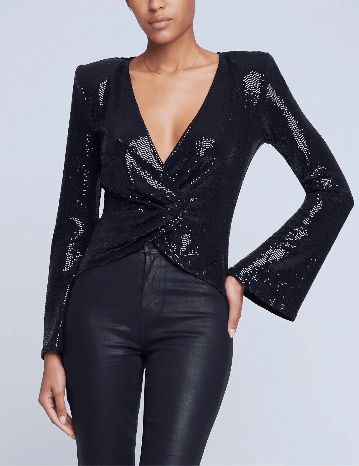 

Топ Katya Bell Sleeve Black L'Agence