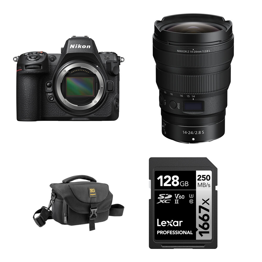 

Беззеркальная камера Nikon Z8 Mirrorless Camera with 14-24mm f/2.8 Lens and Basic