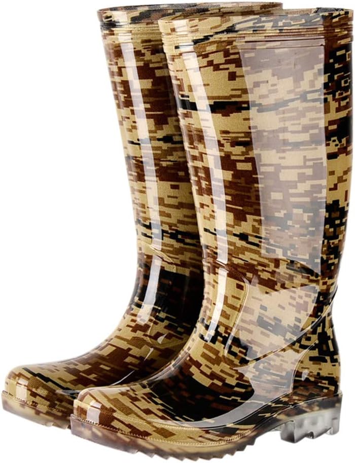 

Мужские водонепроницаемые резиновые ботинки FENIKUSU с камуфляжным принтом, противоскользящие, средней высоты, для сада и кухни, C