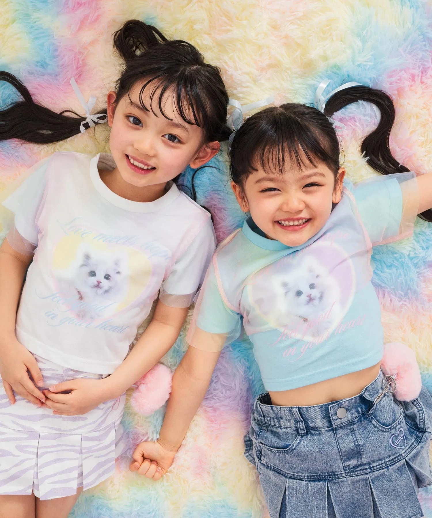 Детская футболка ANAP kids с принтом кошки и тюлем — фото 2