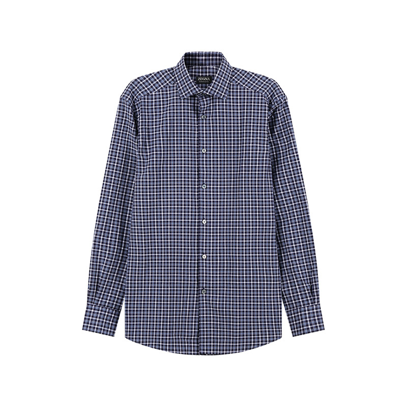 

Ermenegildo Zegna Рубашка Zegna SS24 мужская морская синяя