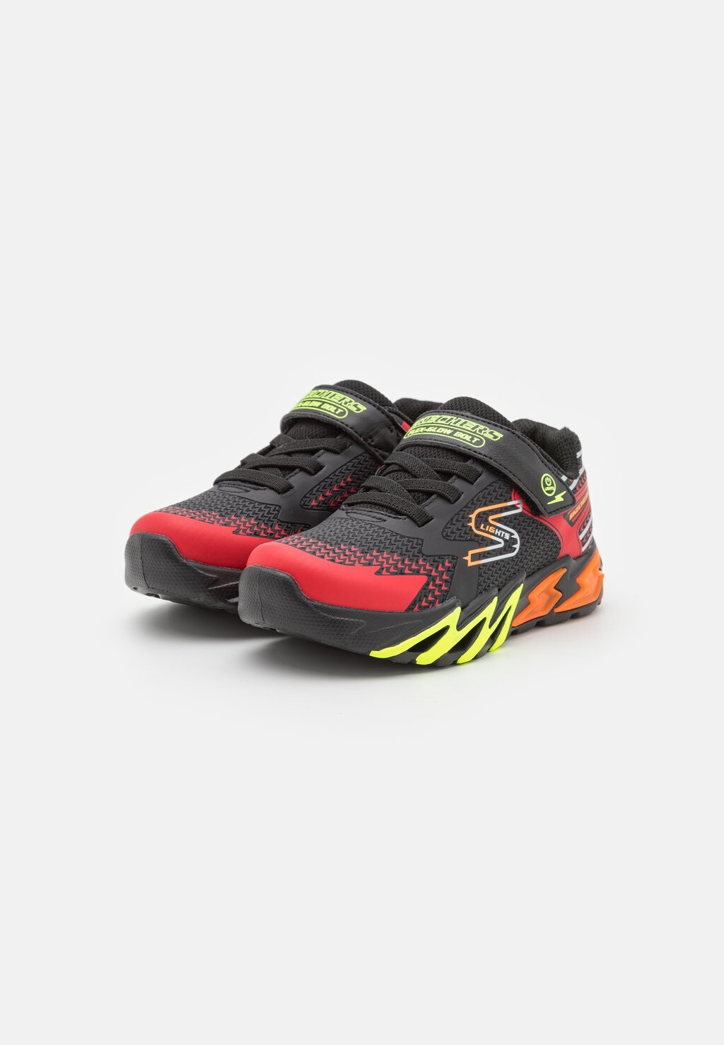 Кроссовки низкие FLEX-GLOW BOLT Skechers, цвет black/red/orange/yellow — фото 2