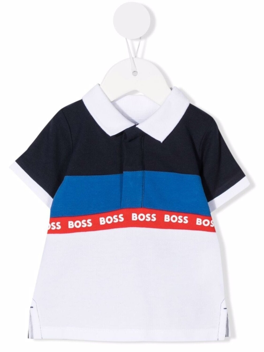 

BOSS Kidswear рубашка поло со вставками, синий