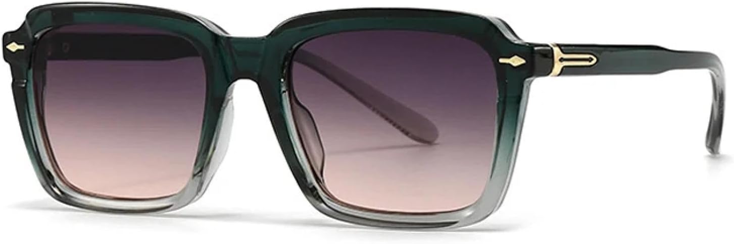 

Популярные модные солнцезащитные очки с градиентным переходом цвета для женщин и мужчин с защитой от УФ-излучения UV400, винтажным декором и заклепками HHZZYVY, Green Gray Pink