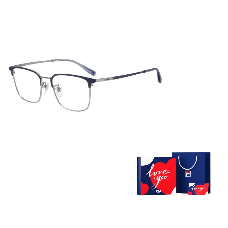 

FILA Титановые очковые оправы унисекс в стиле бабочка, 0F89 Matte Blue/Swept Silver