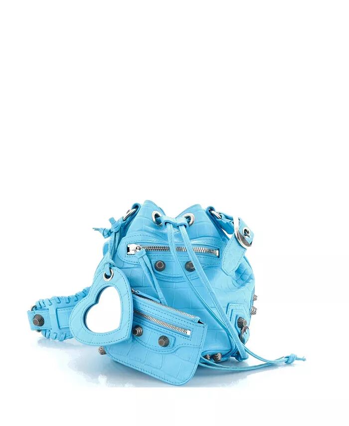 

Сумка-ведро XS Le Cagole Giant Studs из кожи Pre-Owned Balenciaga, синий