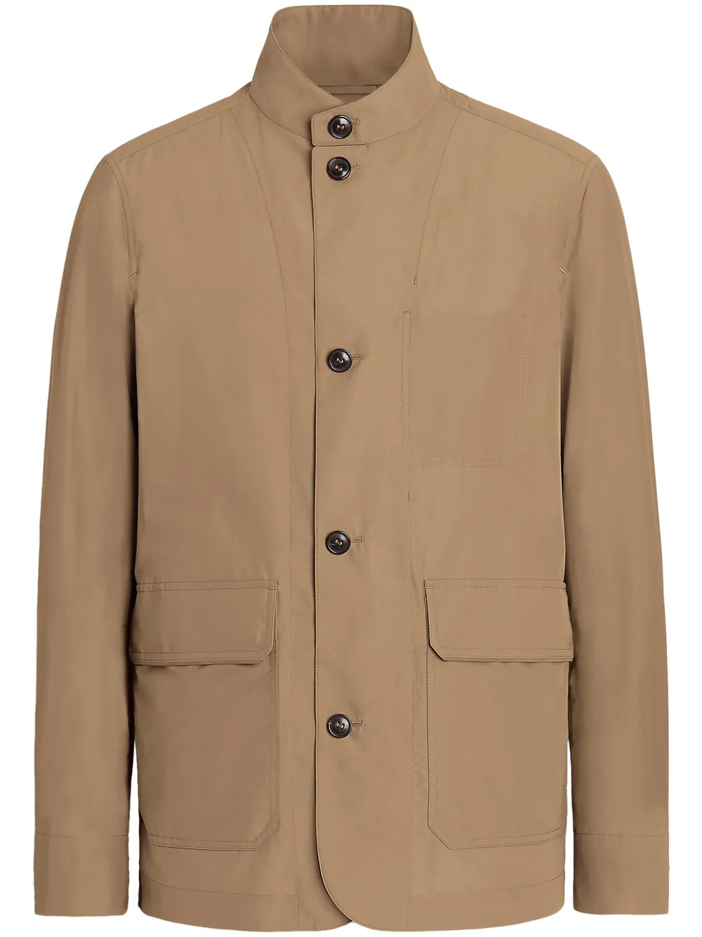 

Куртка строгого кроя Zegna, коричневый