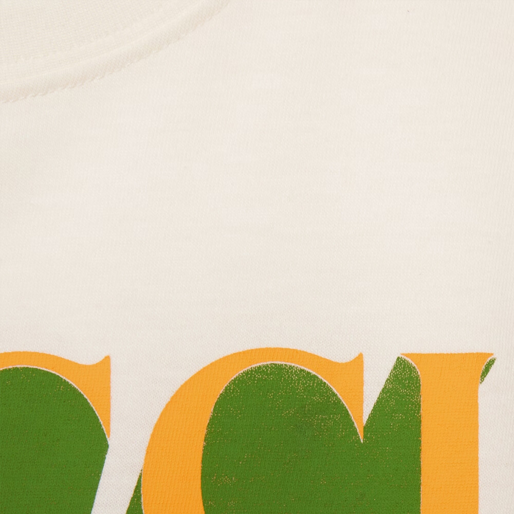 Футболка женская Gucci Vintage Logo-appliqué, бежевый — фото 4