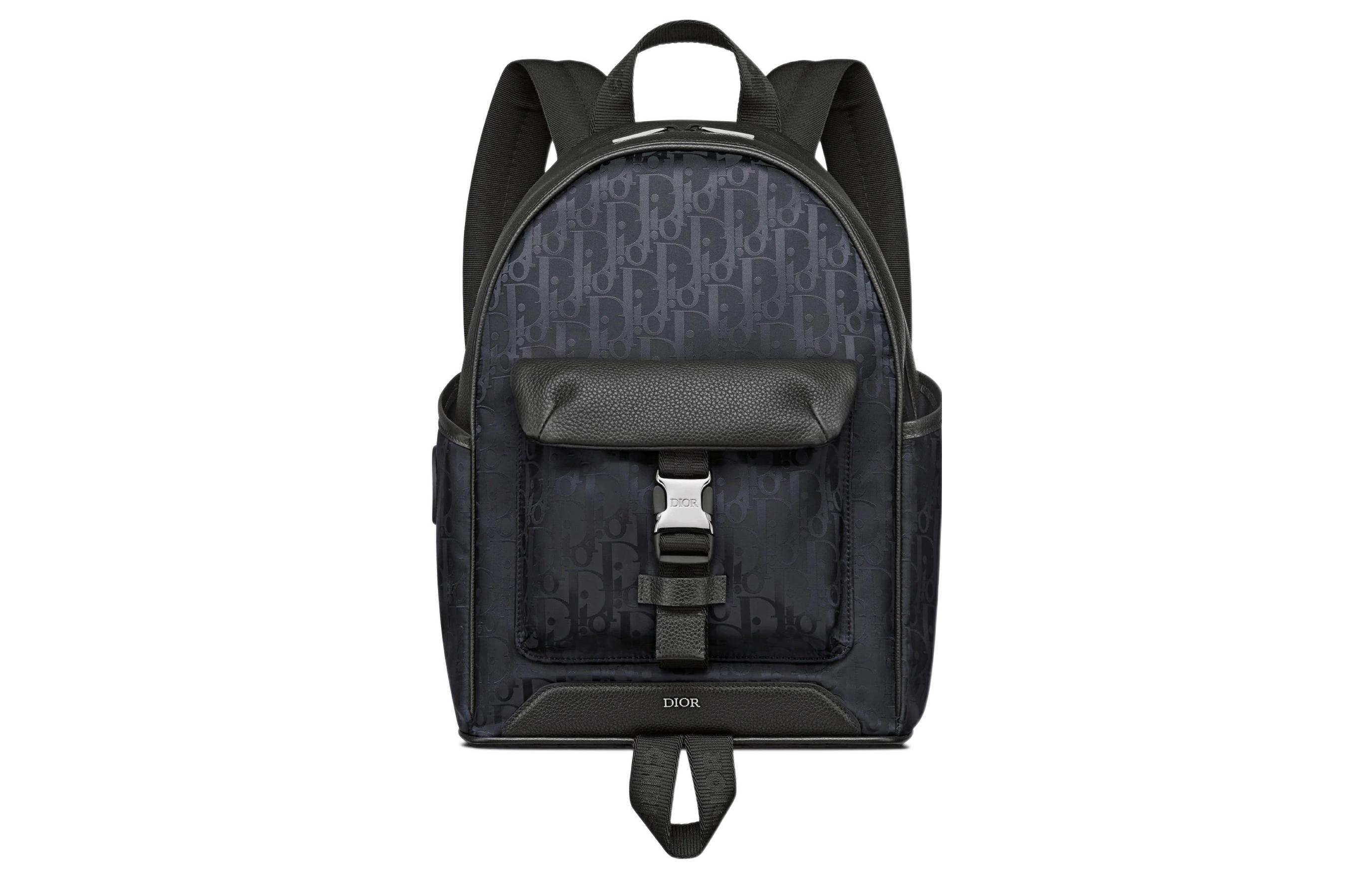 

DIOR Детский рюкзак из технической ткани с кожаной спинкой черный