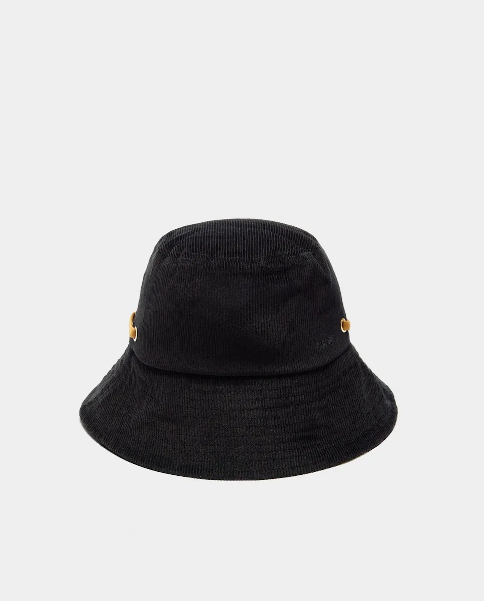 

Женская шляпа-бакет из 100% хлопка с регулируемой лентой, однотонная Parfois, черный