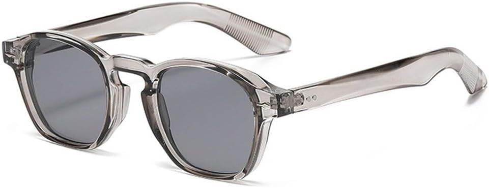 

Мужские квадратные солнцезащитные очки в стиле ретро с заклепками, модные сине-зеленые, трендовые оттенки, защита от ультрафиолета UV400, женские очки в прозрачной оправе SKFGNX, Grey Grey