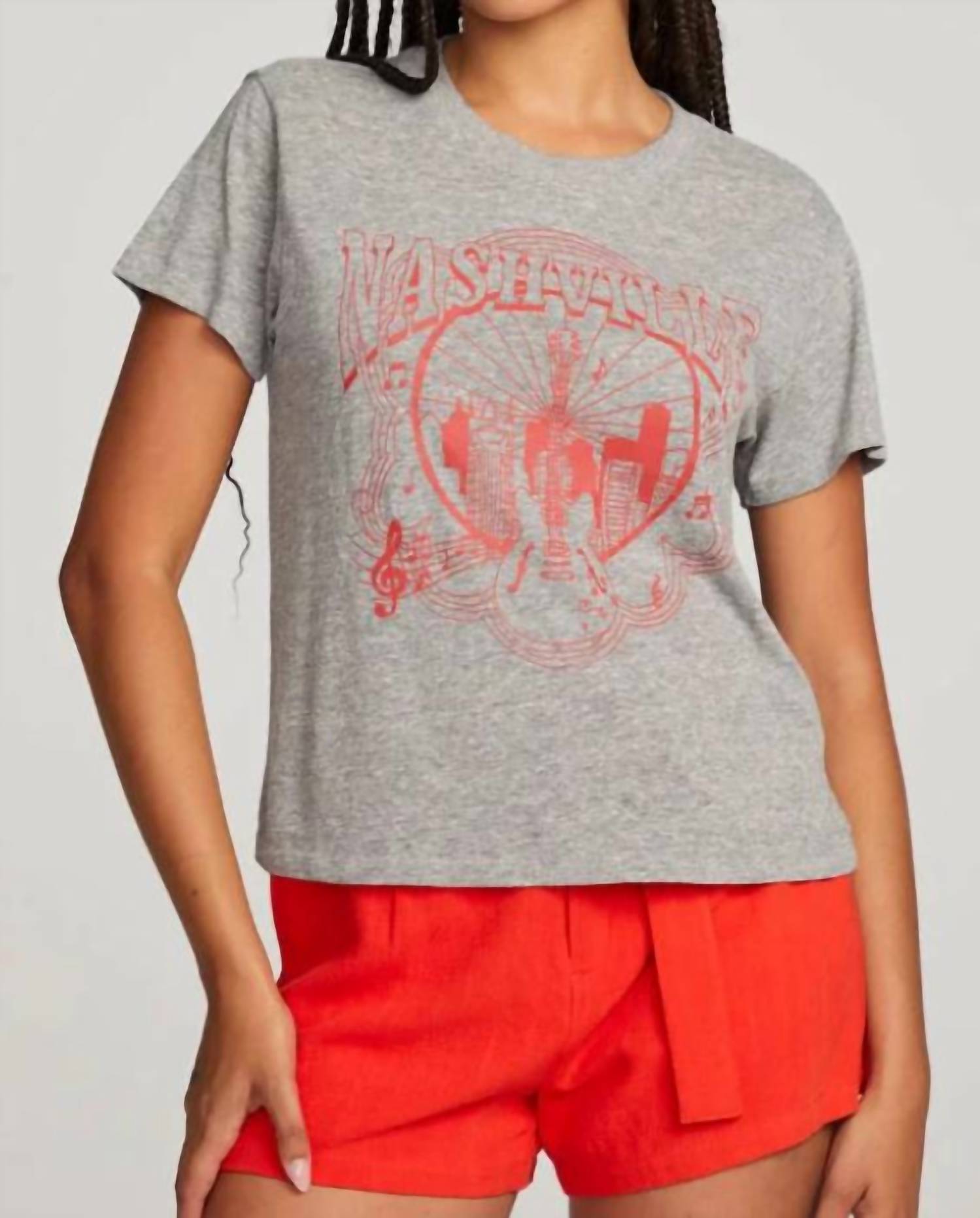 

Футболка Nashville в полосках серого цвета Chaser