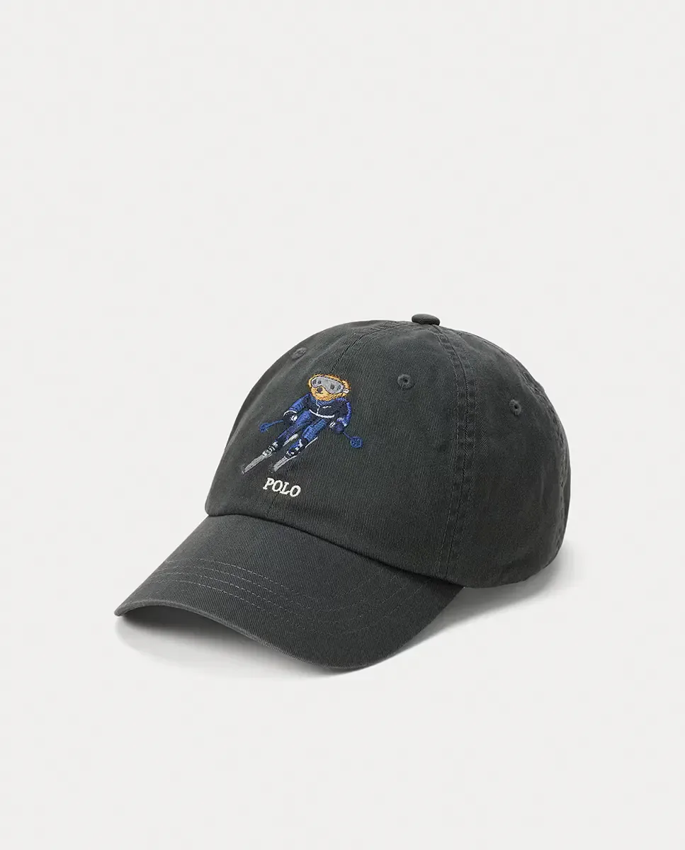 Мужская кепка из саржи с Polo Bear Polo Ralph Lauren, темно-серый