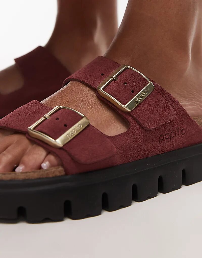 Массивные сандалии Birkenstock Arizona Papillio цвета «красный зинфандель» — фото 2