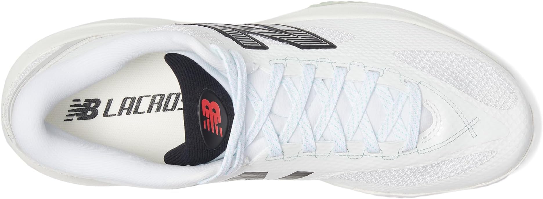 Кроссовки New Balance FreezeLX V5 Turf Low Lacrosse Cleats, цвет White/Black/Silver Metallic — фото 2