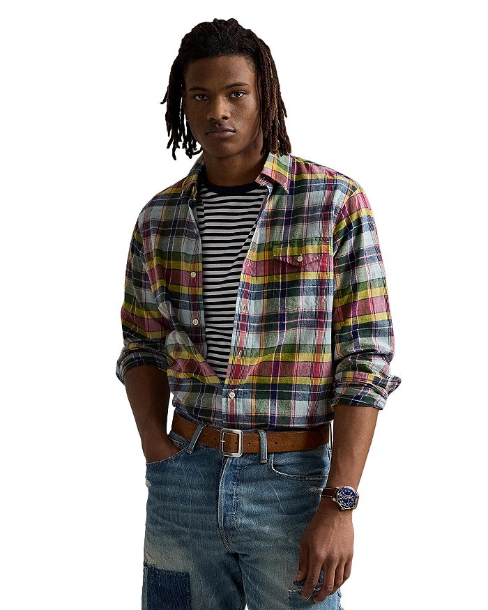 

Классическая рубашка Basket Weave в стиле кэмп Polo Ralph Lauren, мультиколор