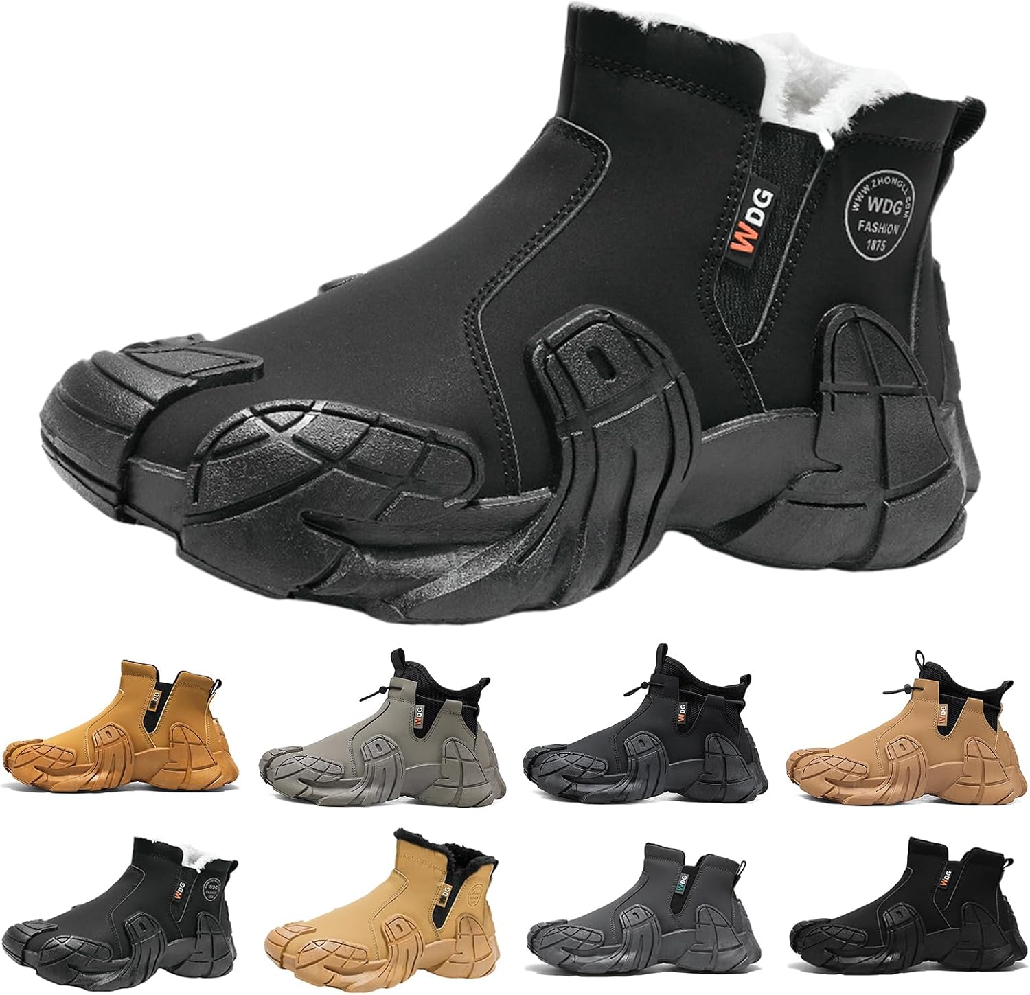 

Мужские высокие кроссовки для походов, повседневные кроссовки с нескользящей подошвой, походные туфли, зимние ботинки Gezolligheid, черный