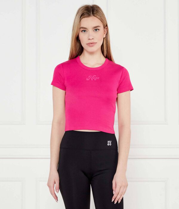 

Футболка delanor_2 Cropped fit Hugo, розовый