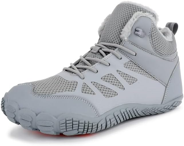 

Мужские зимние ботинки с мехом, водонепроницаемые, теплые, на щиколотку, застежка без шнурков, для улицы, удобные для ходьбы Soft Time Toy, серый