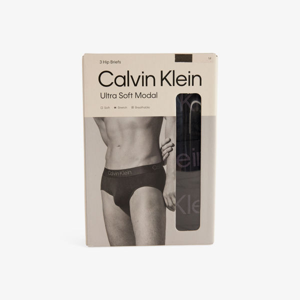 

Трусы Calvin Klein из стрейч-джерси с логотипом на резинке 3 шт, черный