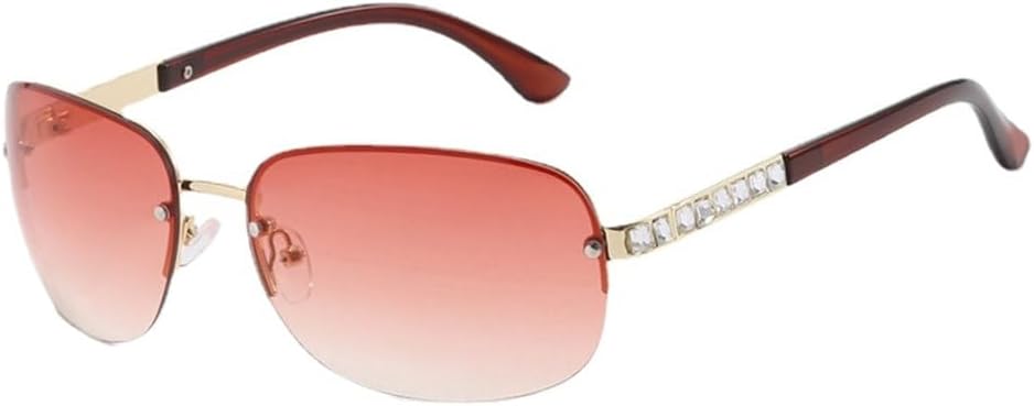 

Женские солнцезащитные очки LVTFCO со стразами, модные женские солнцезащитные очки для активного отдыха, винтажные безрамочные очки для велоспорта, защита от ультрафиолета UV400, C6