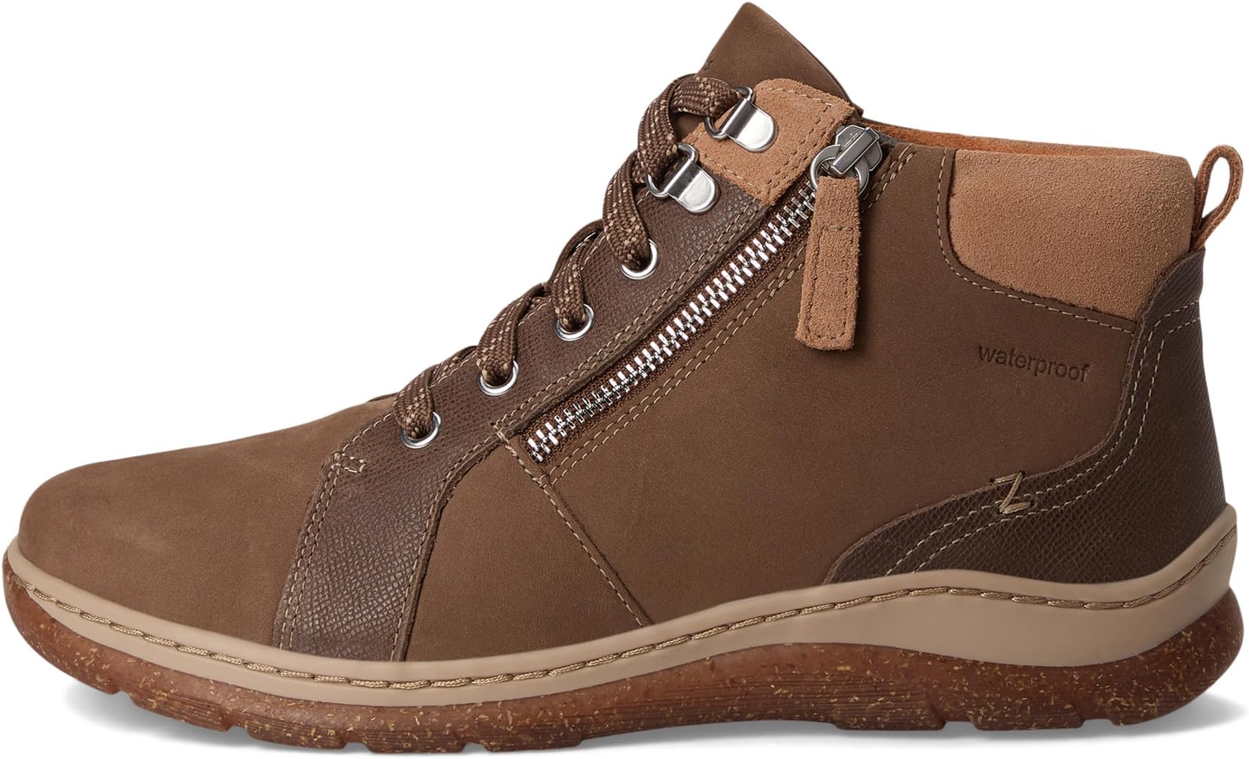 Ботинки женские Clarks Orlene Top водонепроницаемые из нубука, коричневый — фото 4