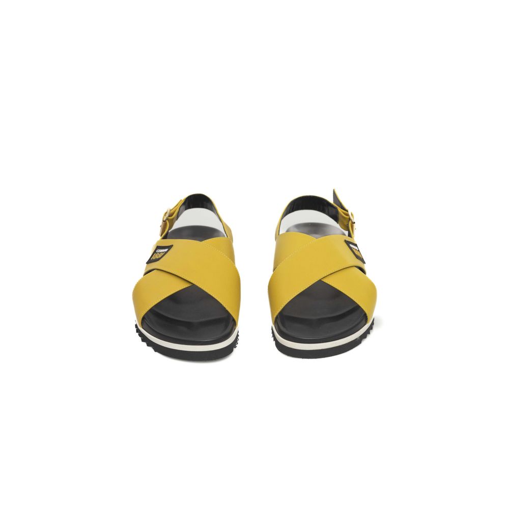 Cerruti 1881 Calfskin Women Women's Sandal, желтый — фото 2