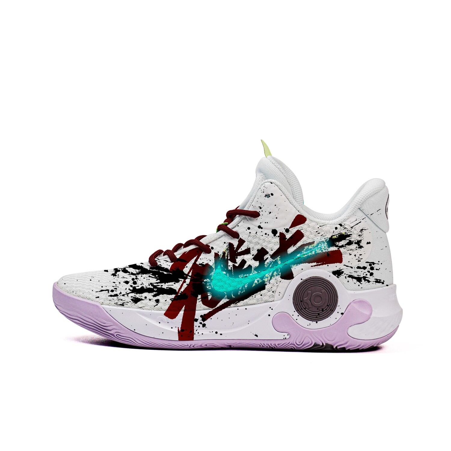 

Кроссовки Nike KD Trey 5 IX Vintage Basketball Shoes Unisex Mid-top Black/White/Tiffany, черный/белый