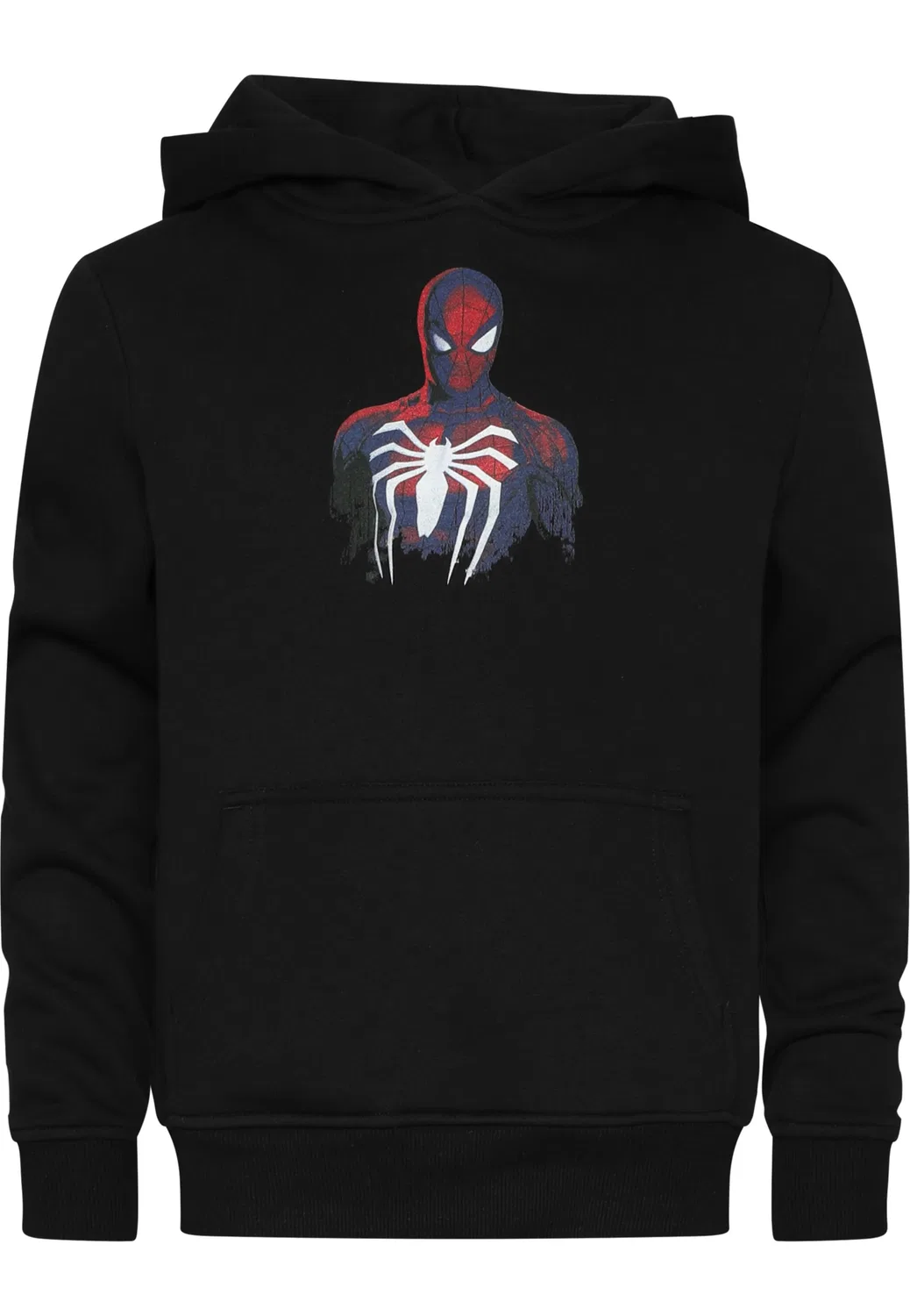 Капюшон-худи детское с принтом Spiderman, Mister Tee, черный